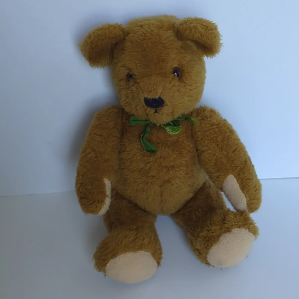 Princess Soft Toy Teddy Bear Swivel Jointed Stuffed Animal Orig Green Bow